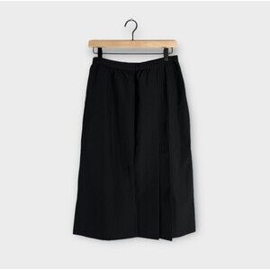 Vintage 100% Wool Midi Skirt Lightweight Pleated Lined Dark Academia Goth 1960s